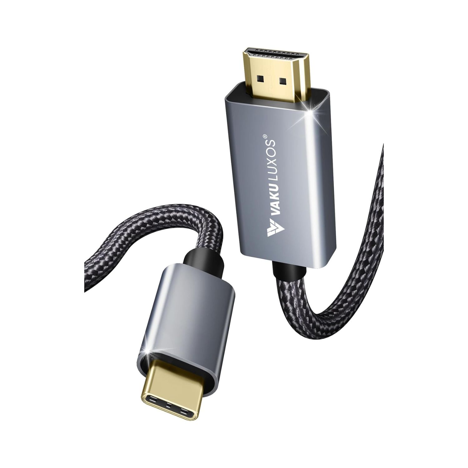 Vaku Luxos ULTREZ 2M Nylon Braided Type-C to HDMI Cable - Online Buy in Mumbai, India